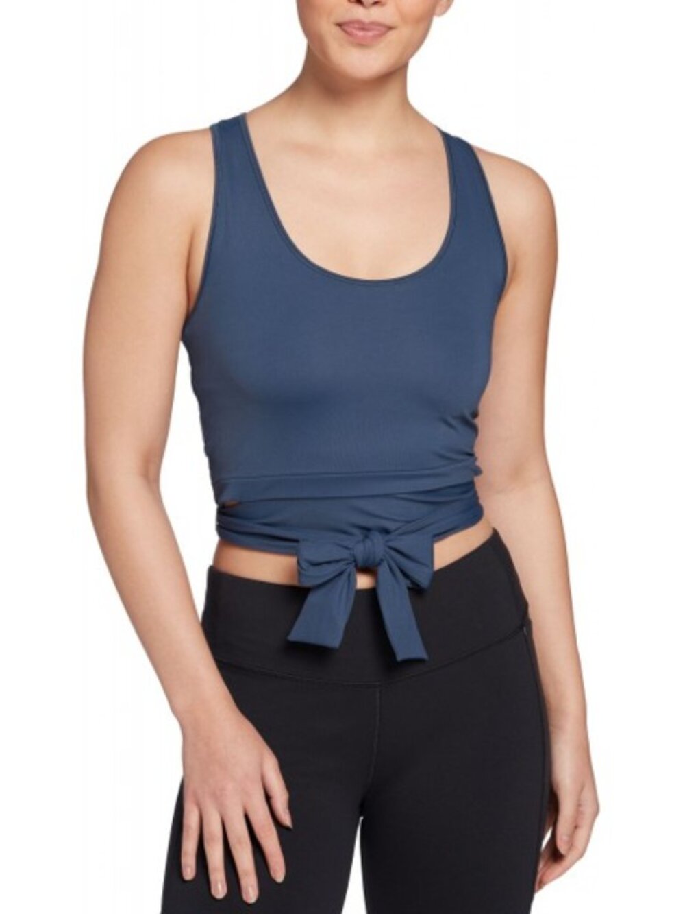 CALIA Energize Crossover Tie Wrap Tank Top Blue Size M NWT